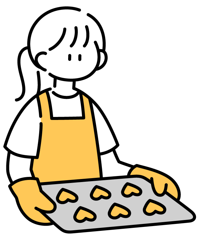 Girl Baking Illustrated