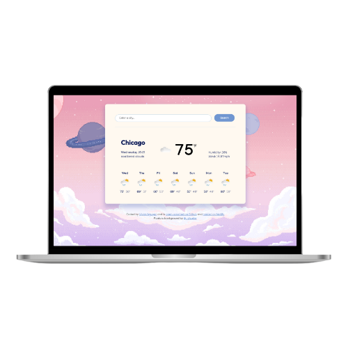 Weather App Laptop View